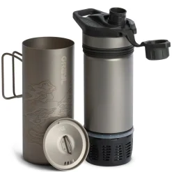 Grayl - GeoPress Titaniums Flaske med Vandrensefilter 710 ml // Sort