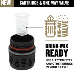 Grayl - UltraPress Titanium flaske med Vandrensefilter 500 ml // Sort