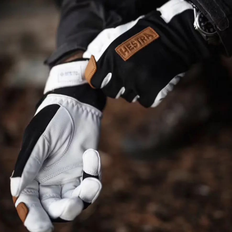 Hestra - Ergo Grip Active Wool Terry 5-Finger Handske // Black/Offwhite