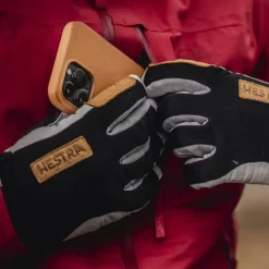 Hestra - Ergo Grip Active Wool Terry 5-Finger Handske // Black/Offwhite