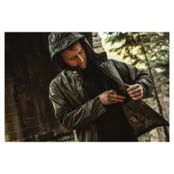 Highlander - Stow & Go Vandtæt Herre Regnjakke // Navy Blue