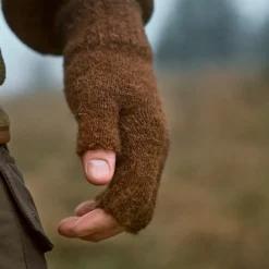 Härkila - Alpacka Half Finger Handsker // Pinecone Brown