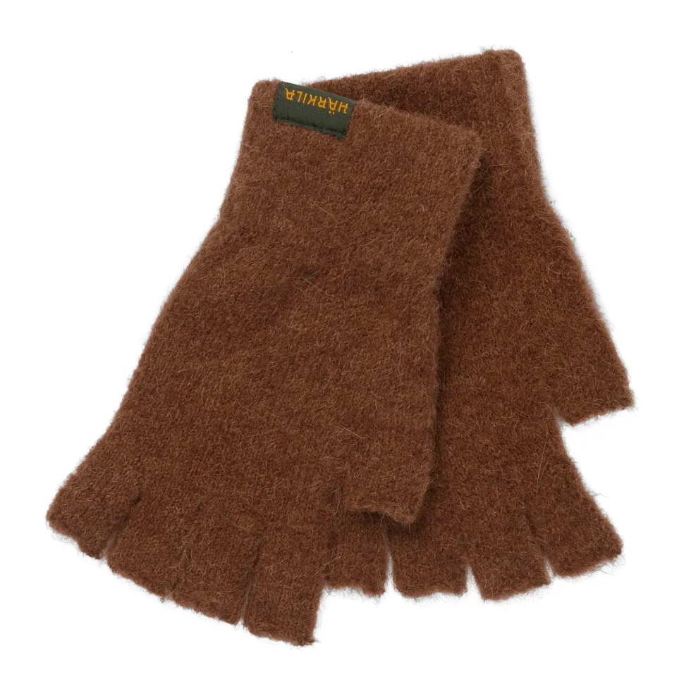 Härkila - Alpacka Half Finger Handsker // Pinecone Brown