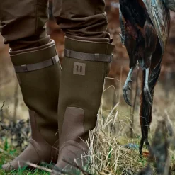 Härkila - Forester Textile Gummistøvle // Willow Green / Deep Brown