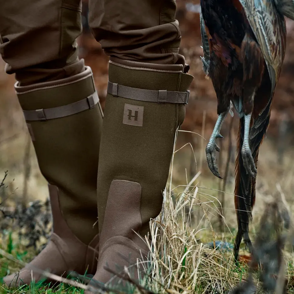 Härkila - Forester Textile Gummistøvle // Willow Green / Deep Brown
