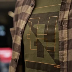 Härkila - H-logo S/S T-shirt // Dark olive