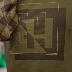 Härkila - H-logo S/S T-shirt // Dark olive