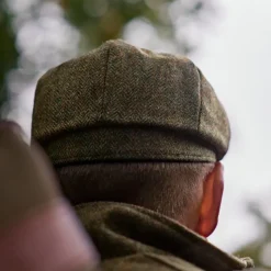 Härkila - Kenmore Cl. Baker Boy Cap // Forest Green / Herringbone