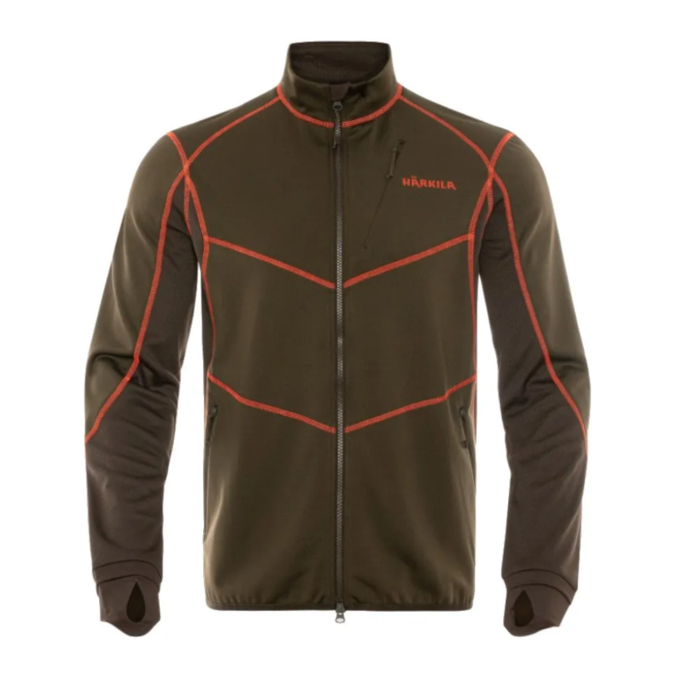 Härkila - Scandinavian Fleece Herre Jakke // Grøn / Orange