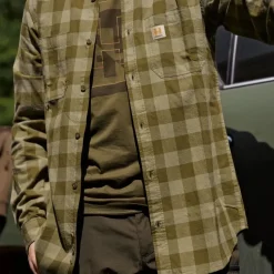 Härkila - Skandinavisk L/S-Skjorte // Dark Olive Check