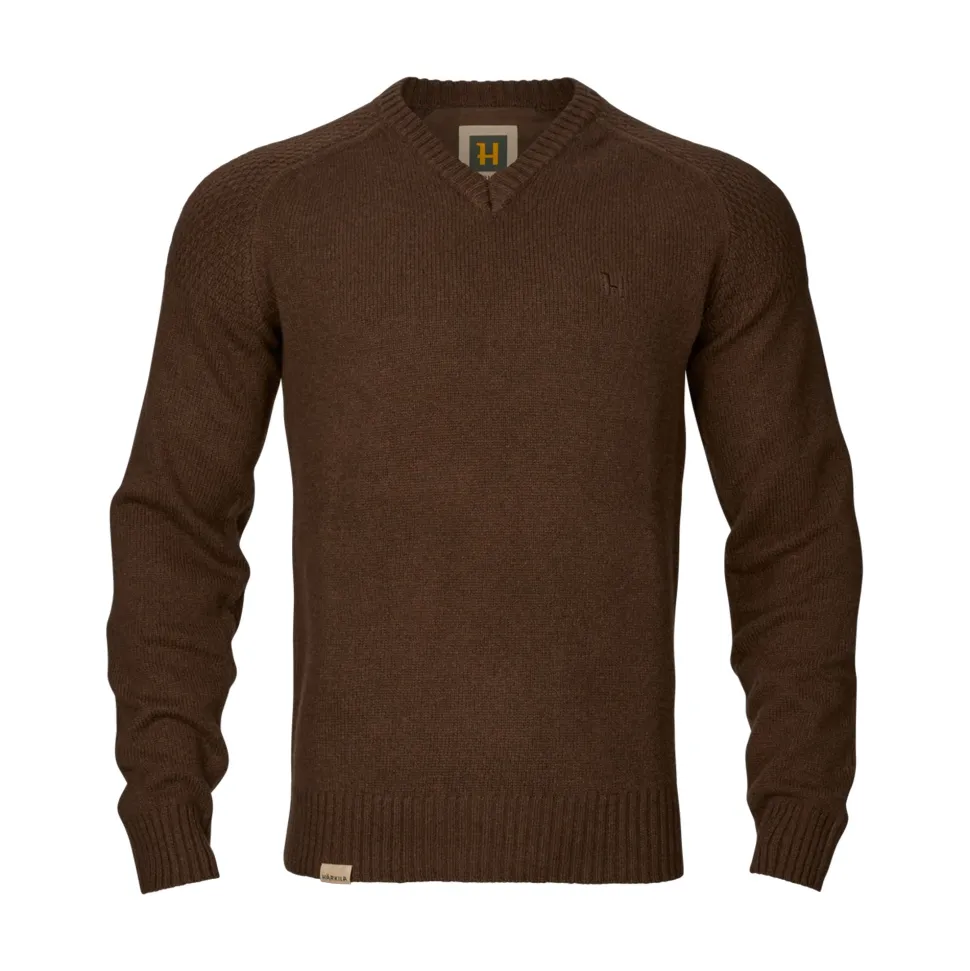 Härkila - Vincent Merino V-Neck Pullover // Demitasse Brown