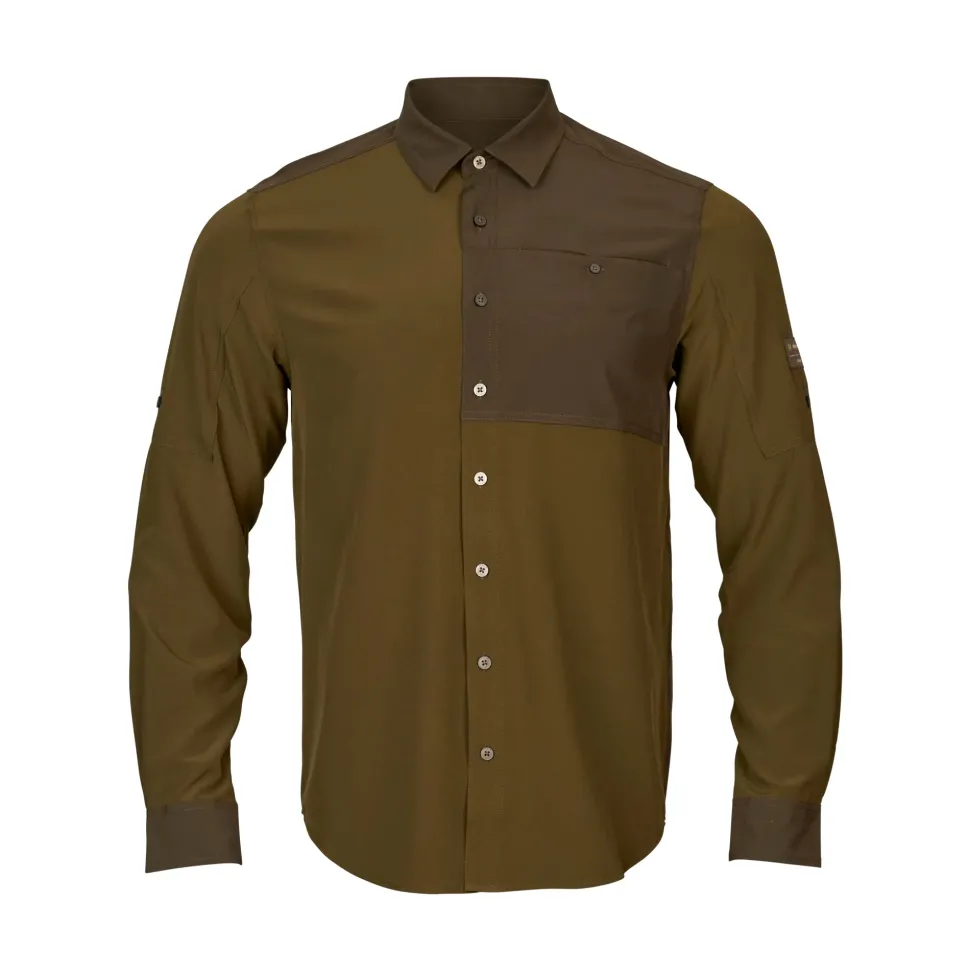 Logmar letvægts L/S-skjorte // Dark Olive / Willow Green