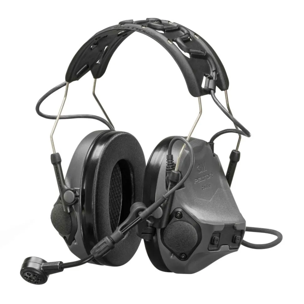 3M Peltor - ComTac VIII Høreværn 4-benet 29 dB // Koksgrå