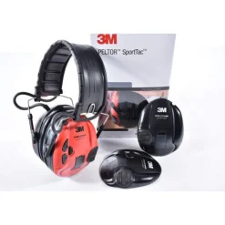 3M Peltor - SportTac Høreværn 26dB // Sort/Rød Kopper