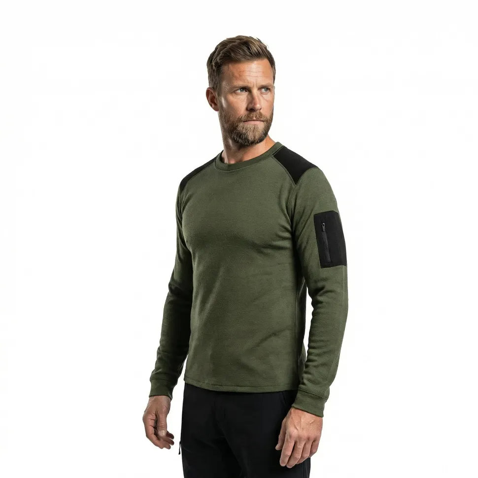 Marselis - Merino Crew Neck Trøje // Olivengrøn