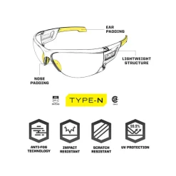 Mechanix Wear - Type N Briller (Klart Glas)
