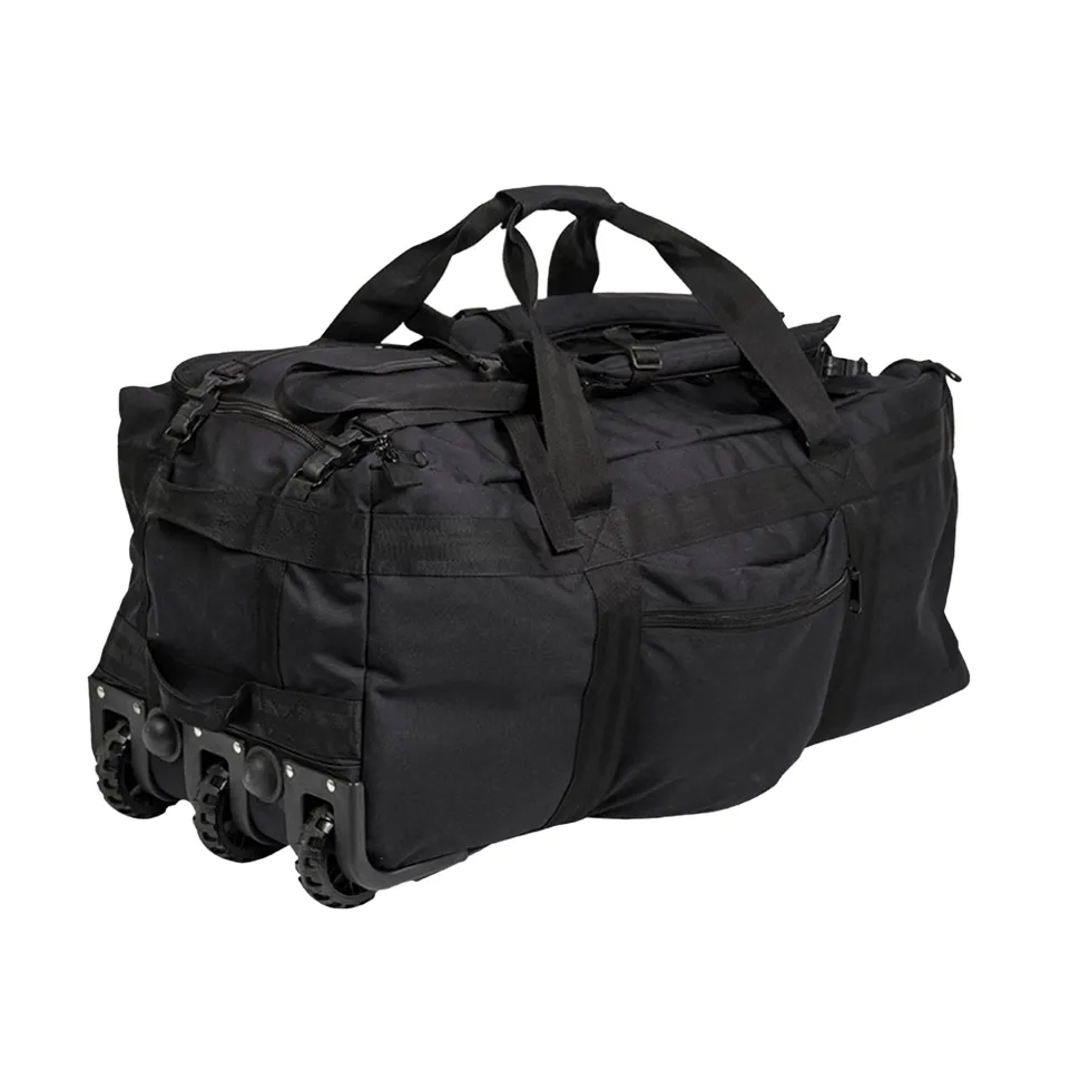 Mil-Tec - Combat Duffle Taske Med Hjul // Sort