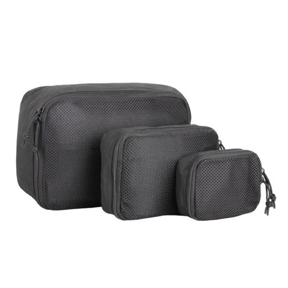 Mil-Tec - Mesh Pouch Sæt (3 pak) // Sort