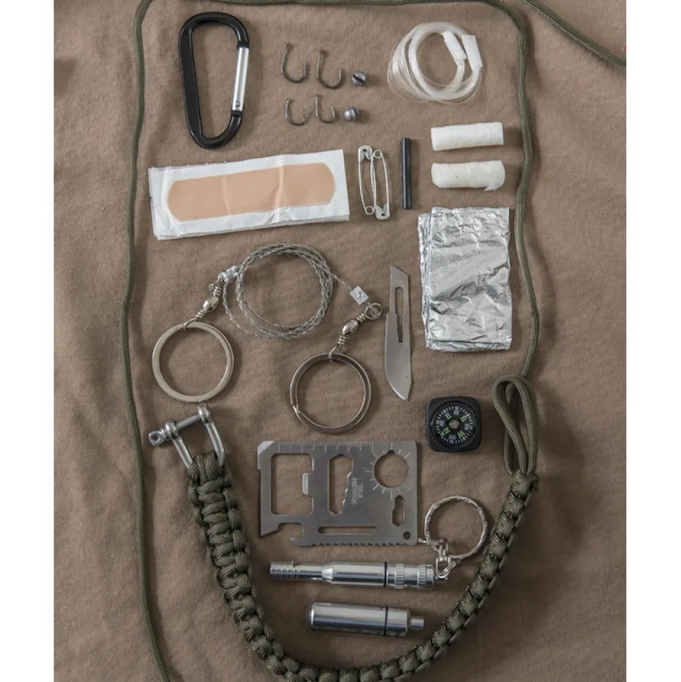 Mil-Tec - Paracord Survival Kit Large // Sort