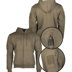 Mil-Tec - Tactical Hoodie Hættetrøje m. Lynlås // Olivengrøn
