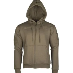 Mil-Tec - Tactical Hoodie Hættetrøje m. Lynlås // Olivengrøn