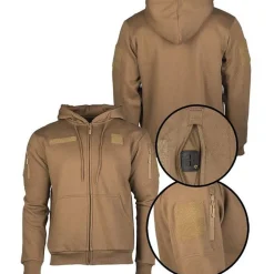 Mil-Tec - Tactical Hoodie Hættetrøje m. Lynlås // Coyote