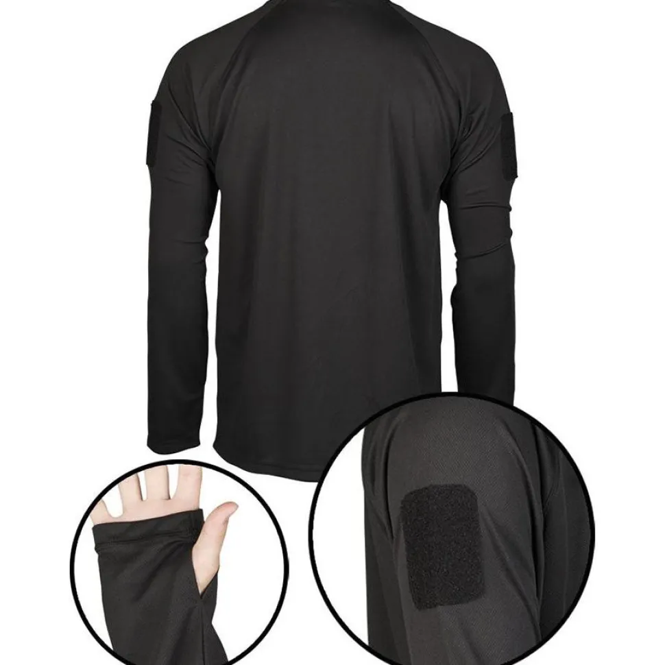 Mil-Tec - Tactical Quick Dry Langærmet T-Shirt // Dark Coyote