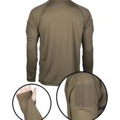 Mil-Tec - Tactical Quick Dry Langærmet T-Shirt // Dark Coyote