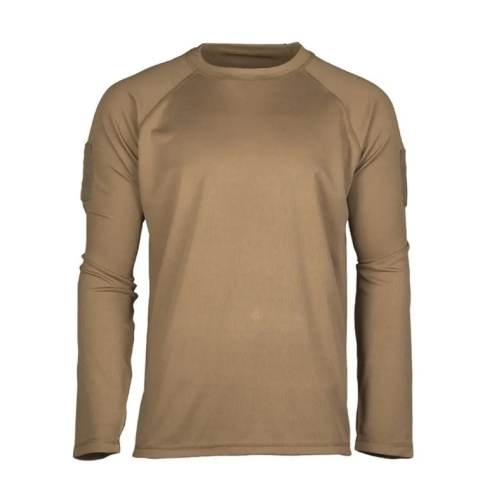 Mil-Tec - Tactical Quick Dry Langærmet T-Shirt // Dark Coyote