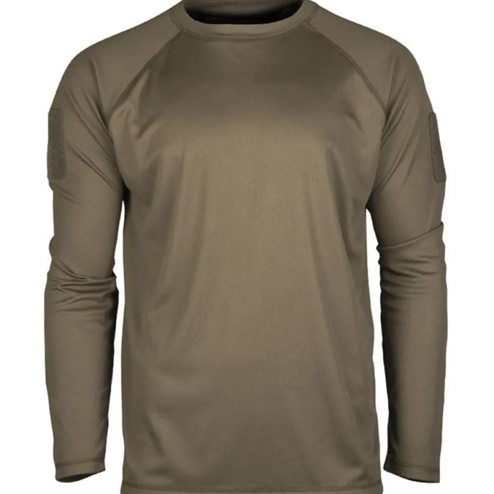 Mil-Tec - Tactical Quick Dry Langærmet T-Shirt // Olivengrøn