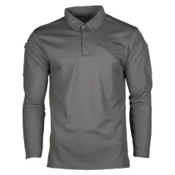 Mil-Tec - Tactical Quickdry Langærmet Herre Polo // Grå