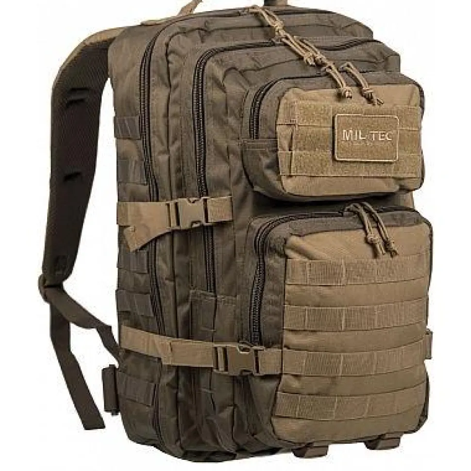 Mil-Tec - US Assault Pack Large 36L Rygsæk // Olivengrøn / Coyote
