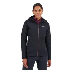Montane - Krypton Dame Softshell Hoodie // Sort