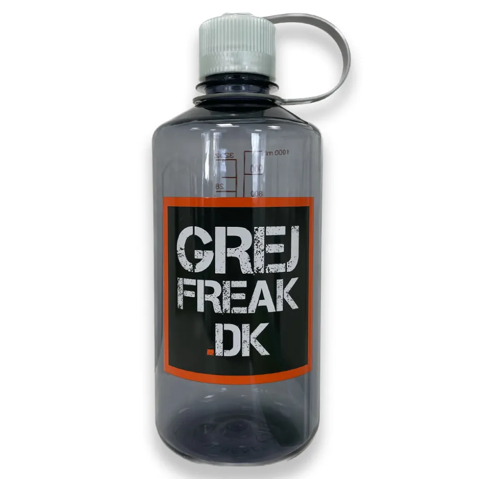 Nalgene - Narrow Mouth Drikkeflaske m. GrejFreak.dk Logo 1L