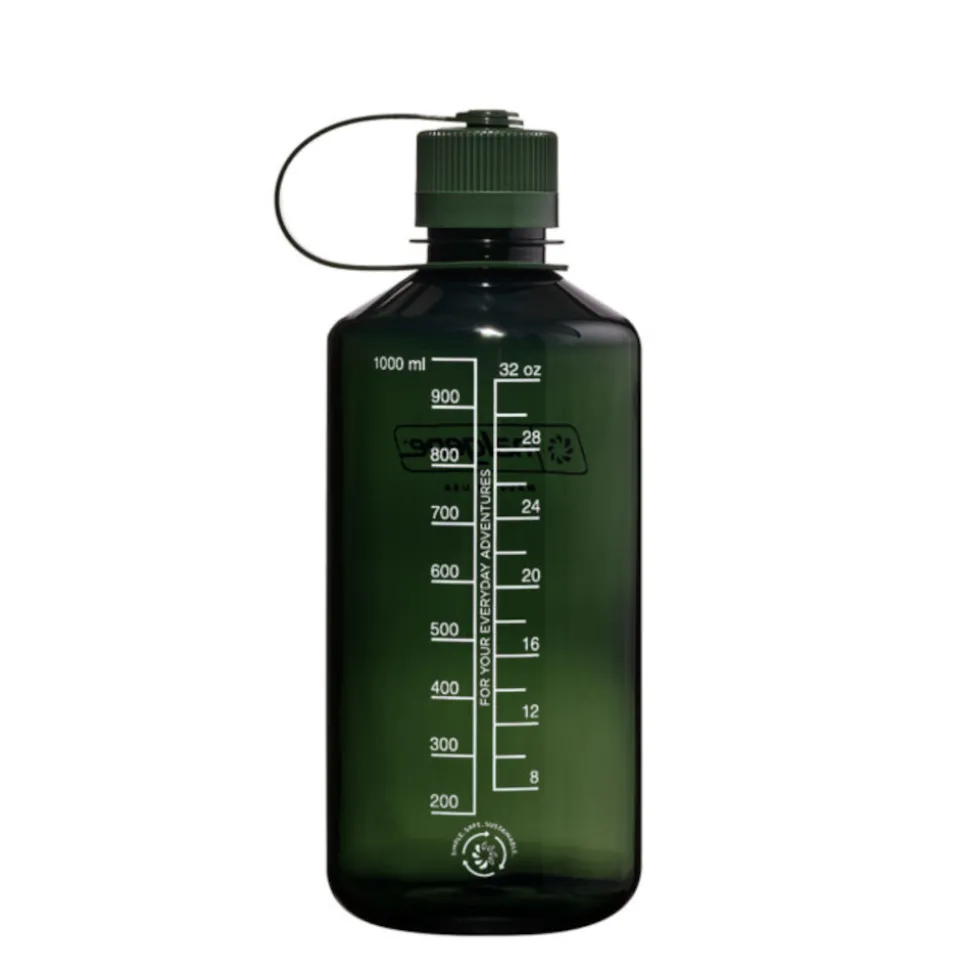 Nalgene - Narrow Mouth Sustain Drikkeflaske 1L // Mørkegrøn
