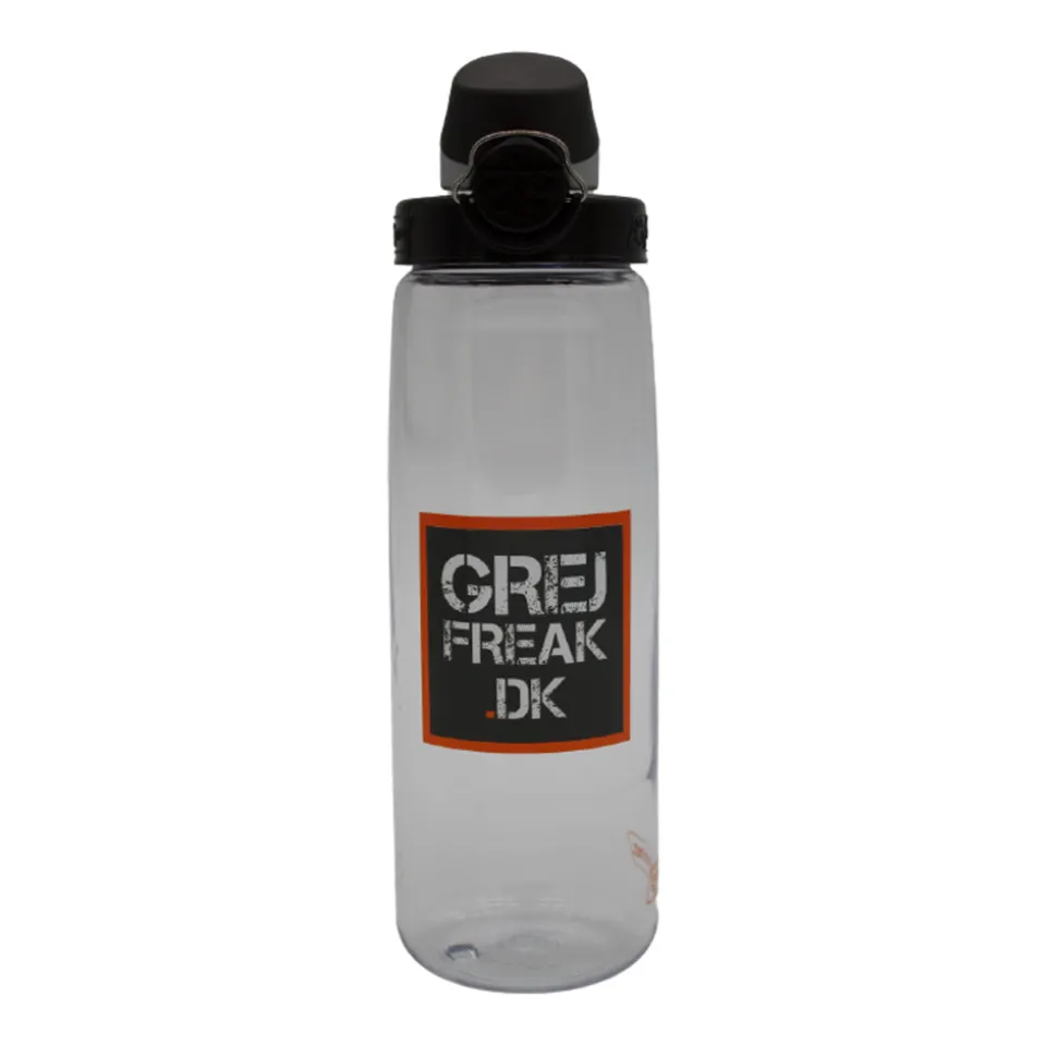 Nalgene - On The Fly Drikkedunk m. GrejFreak.dk Logo // Klar m. sort låg