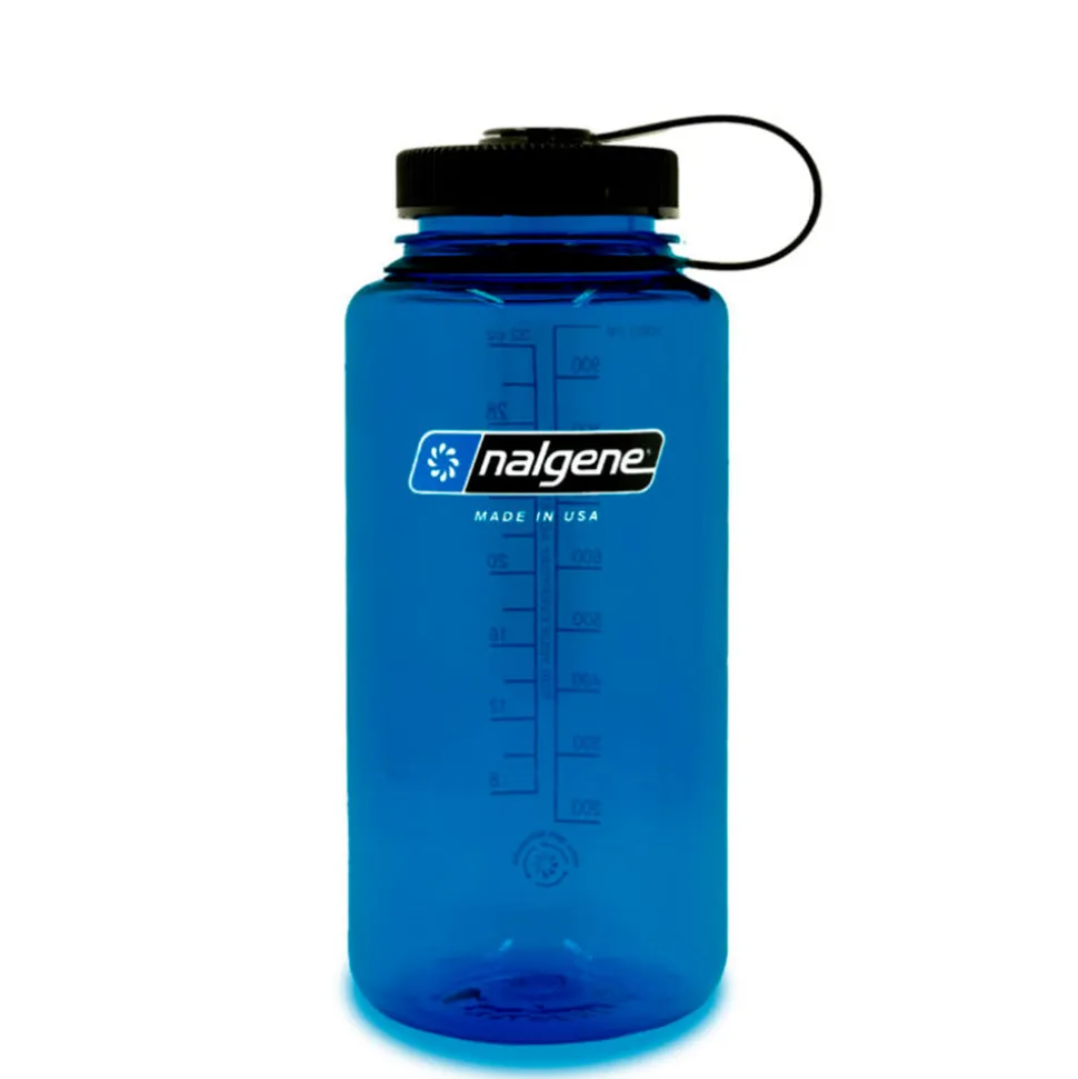 Nalgene - Wide Mouth Sustain Drikkeflaske 1L // Blå