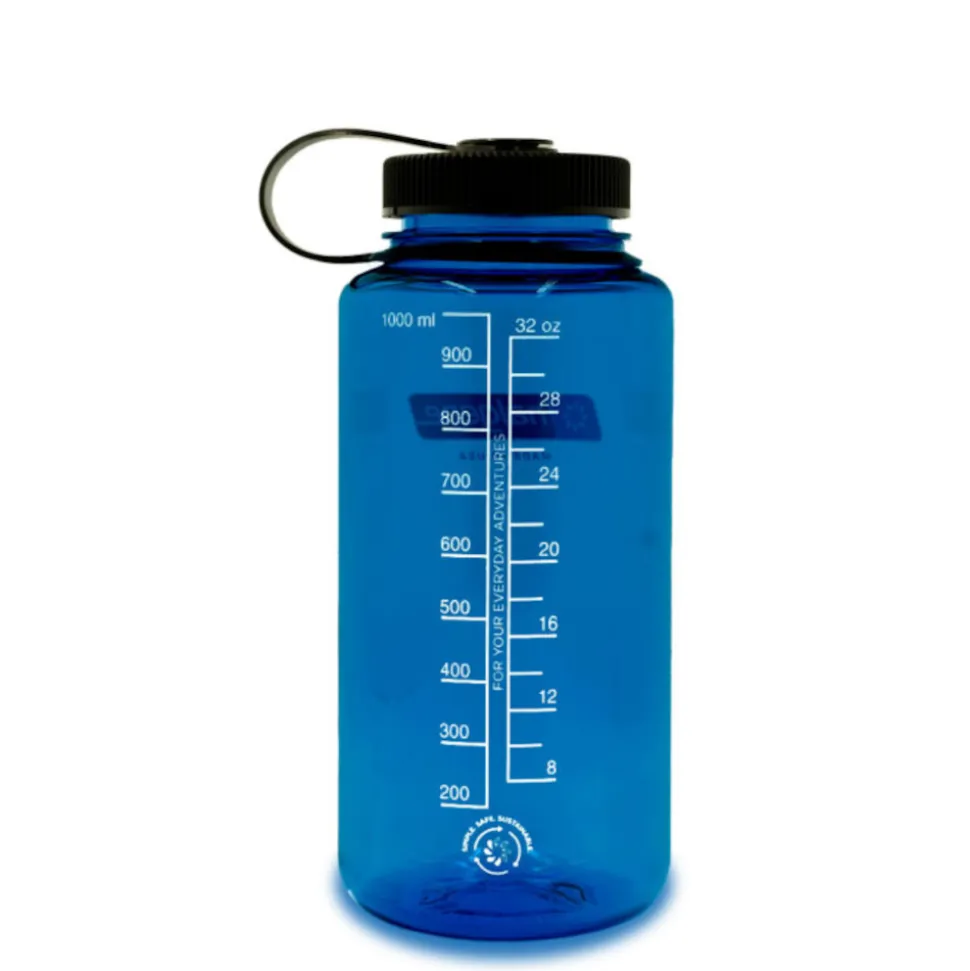 Nalgene - Wide Mouth Sustain Drikkeflaske 1L // Blå