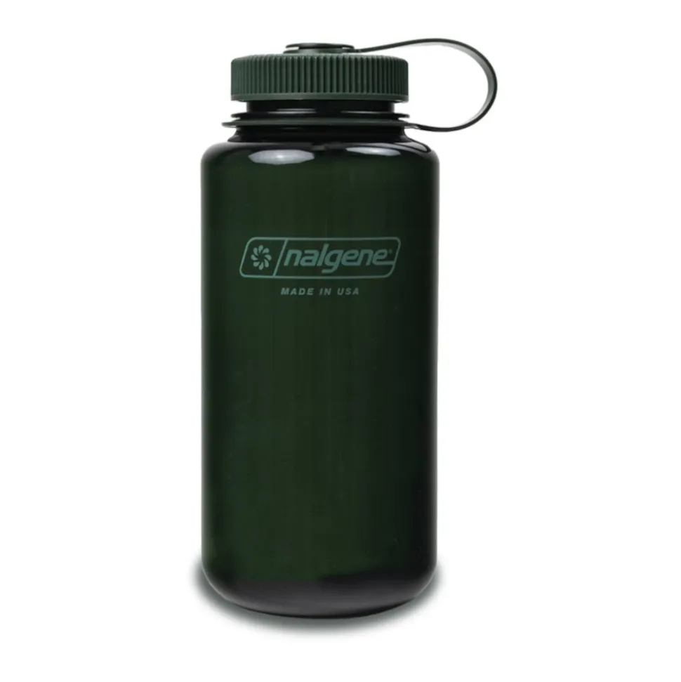 Nalgene - Wide Mouth Sustain Drikkeflaske 1L // Mørkegrøn