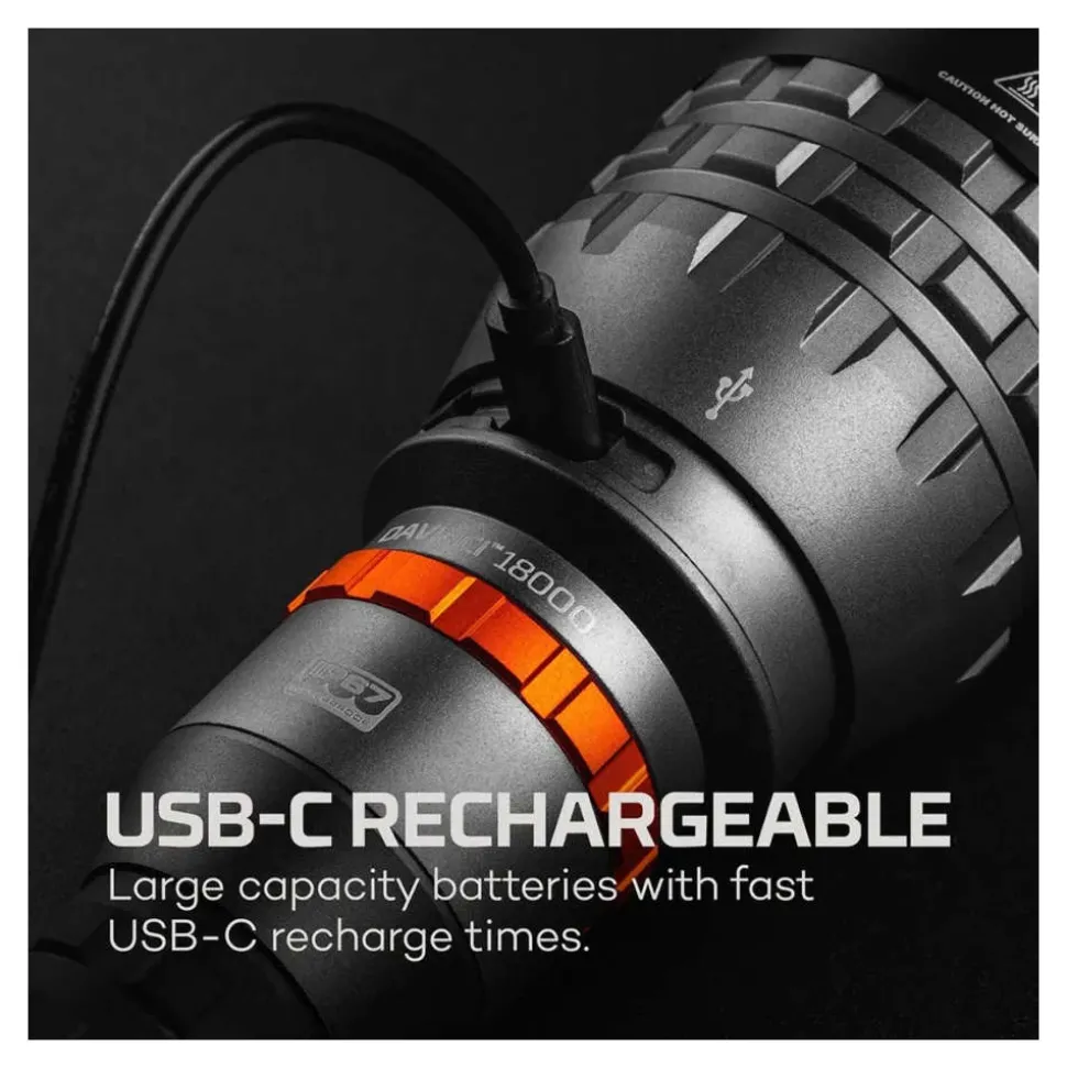 Nebo - DAVINCI 18000 Genopladelig LED Lommelygte 18000 Lumen