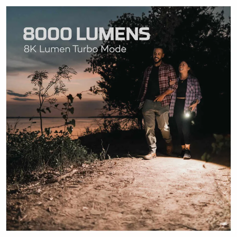 Nebo - DAVINCI 8000 Genopladelig LED Lommelygte 8000 Lumen