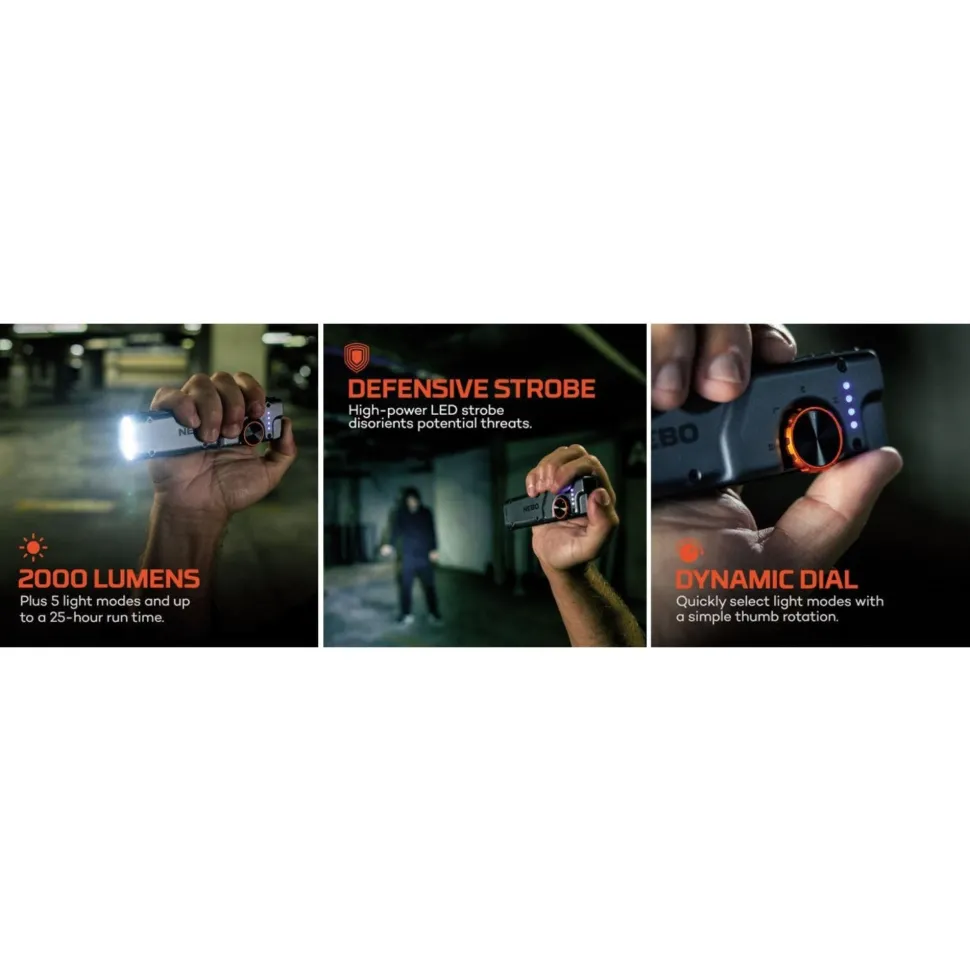 Nebo - Edge 2K Pocket Light Genopladelig 2000Lumen