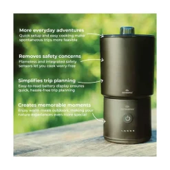Outinspire - The Cooker XA Transportabel EL-koger og Power Bank 9.000 mAh