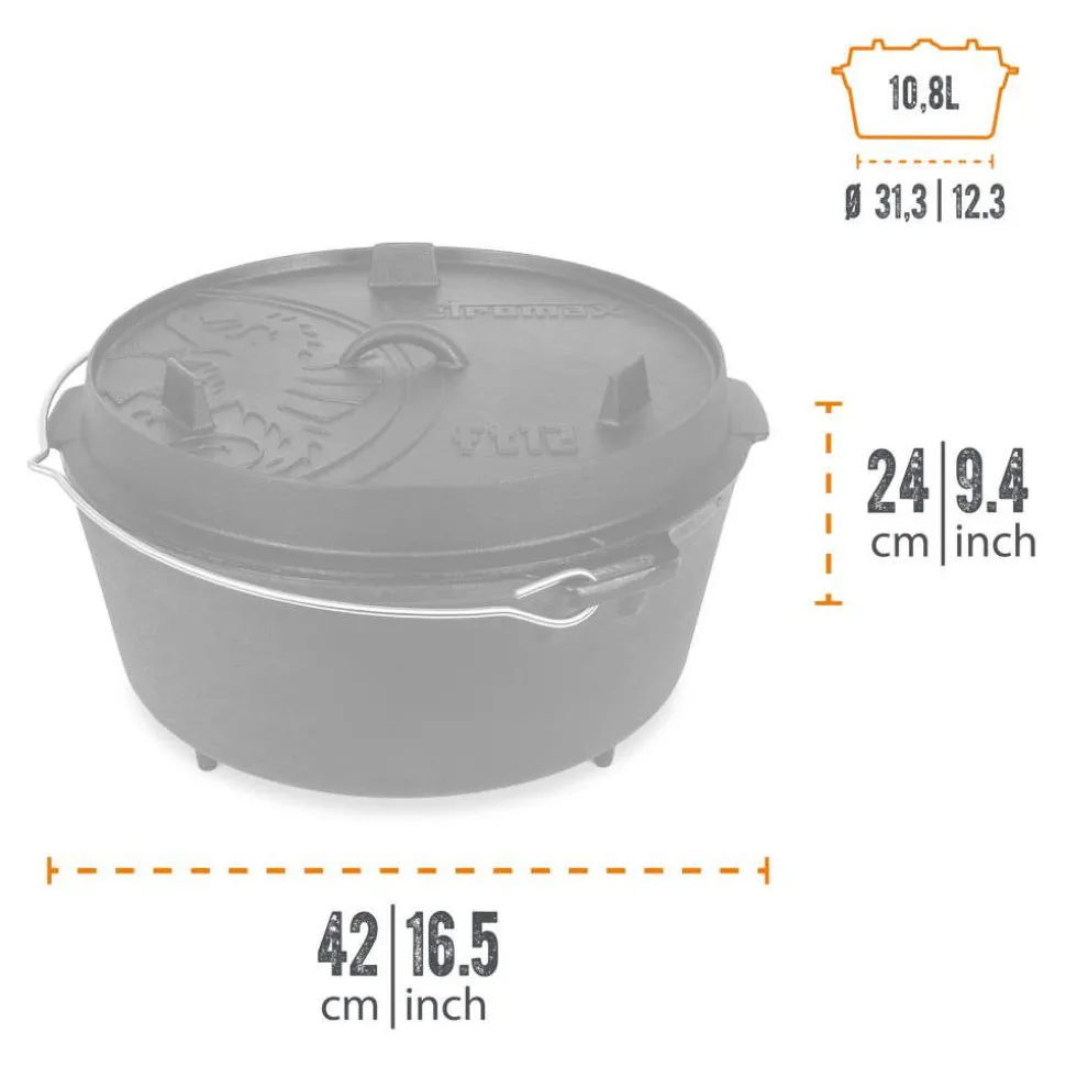 Petromax - Dutch Oven ft12 Støbejernsgryde 10,8L