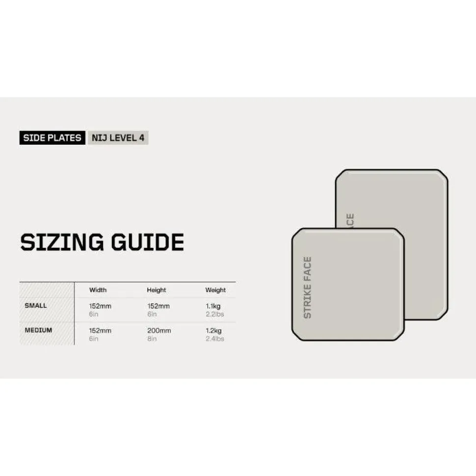 PGD - Skudsikker Sideplade NIJ level 4 Keramik Stand Alone 20 x 15 cm