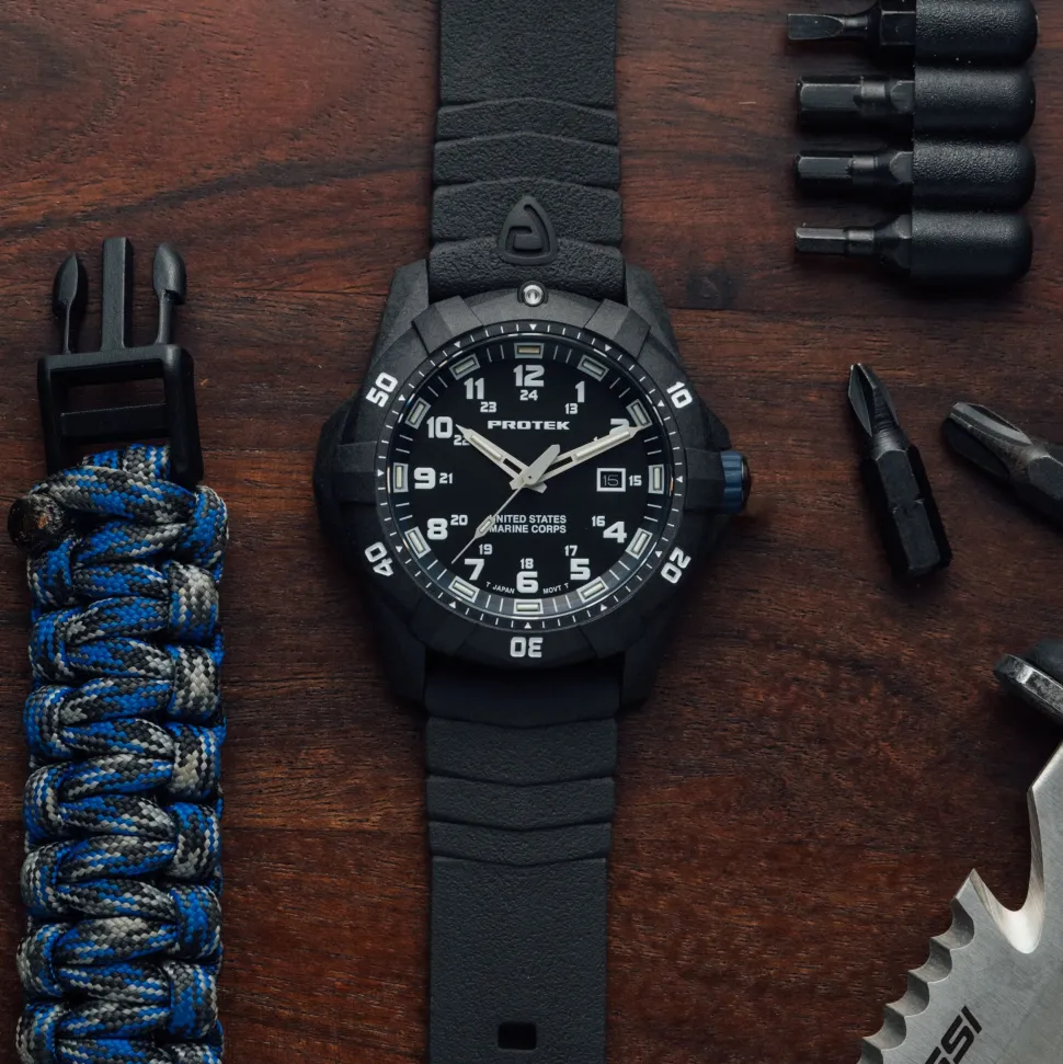 ProTek - PT1013 USMC 42 mm Outdoor Ur // Sort & Blå