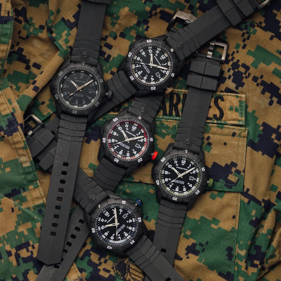 ProTek - PT1013 USMC 42 mm Outdoor Ur // Sort & Blå