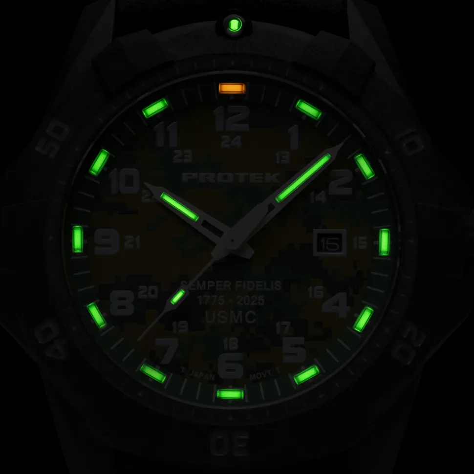 ProTek - PT1011SF USMC 250th Edition 42 mm Outdoor Ur // Sort