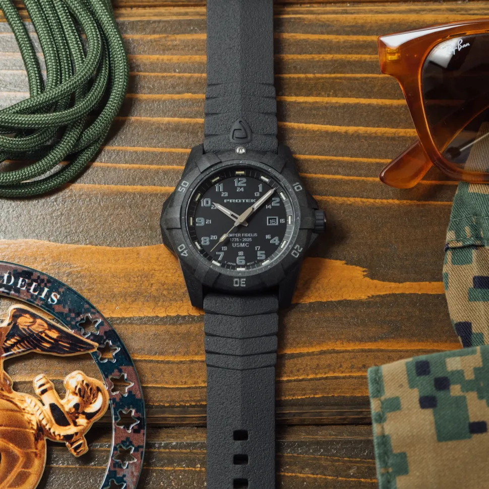ProTek - PT1011SF USMC 250th Edition 42 mm Outdoor Ur // Sort