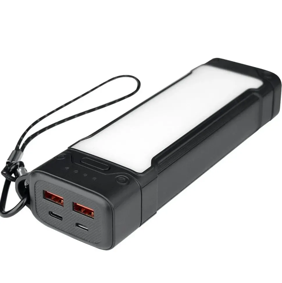 Readybox - Powerbank med indbygget lommelygte (20.000 mAh)